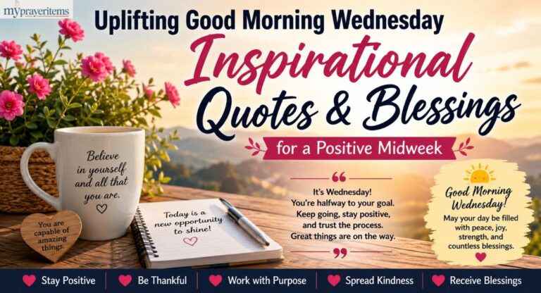 Uplifting Good Morning Wednesday Inspirational Quotes & Blessings for a Positive Midweek